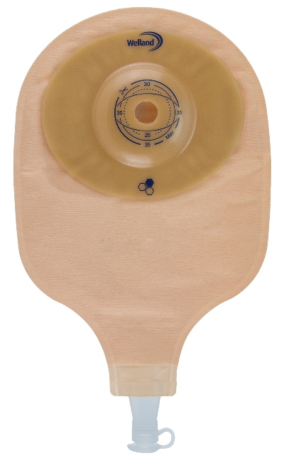 SACCA PER UROSTOMIA OPACA RITAGLIABILE AURUM CONVEX URO MIDI CON MIELE DI MANUKA DIAMETRO 13-48 MM INIZIO CONVESSITA' 48 MM 10 PEZZI - farmacia187.it