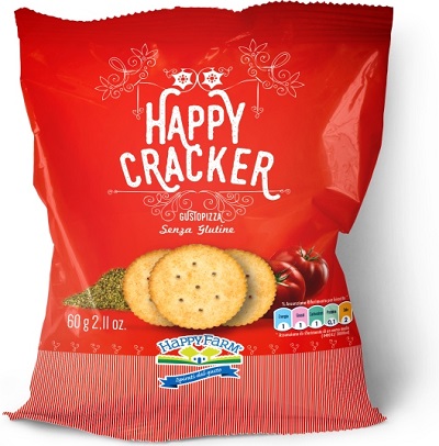 HAPPY FARM HAPPY CRACKERS GUSTO PIZZA 60 G - farmacia187.it