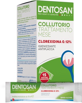 DENTOSAN COLLUTORIO MONODOSE TRATTAMENTO MENSILE 0,12% 15 BUSTINE DA 10 ML - farmacia187.it