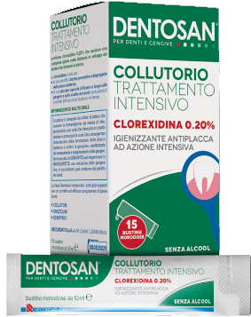 DENTOSAN COLLUTORIO MONODOSE INTENSIVO 0,20% 15 BUSTINE DA 10 ML - farmacia187.it