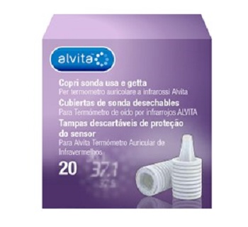 ALVITA COPRI SONDA USA E GETTA PER TERMOMETRO AD INFRAROSSI 20 PEZZI - farmacia187.it