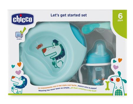 CHICCO SET PAPPA 6 MESI+ AZZURRO - farmacia187.it