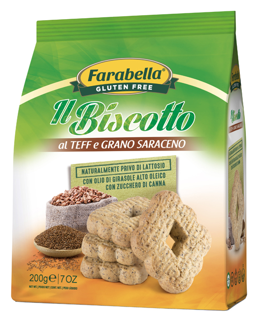 FARABELLA IL BISCOTTO AL TEFF E GRANO SARACENO 200 G - farmacia187.it