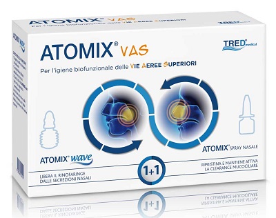 ATOMIX VAS KIT PER IGIENE FUNZIONALE DELLE VIE AEREE SUPERIORI ATOMIC WAVE + SPRAY - farmacia187.it