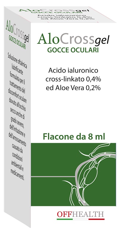 ALOCROSS GOCCE OCULARI ACIDO IALURONICO CROSS-LINKATO 0,2% E ALOE VERA 8 ML - farmacia187.it