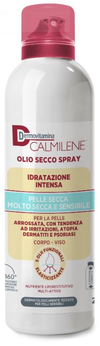 DERMOVITAMINA CALMILENE OLIO SECCO SPRAY IDRATAZIONE INTENSA PER PELLE SECCA, MOLTO SECCA E SENSIBILE 200 ML - farmacia187.it