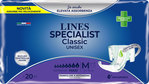 PANNOLONE MUTANDA LINES SPECIALIST CLASSIC MM MAXI 20 PEZZI - farmacia187.it