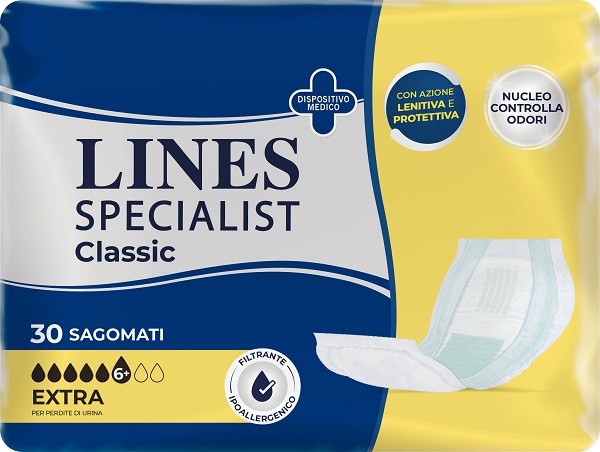 PANNOLONE LINES SPECIALIST CLASSIC SAGOMATO EXTRA 30 PEZZI - farmacia187.it
