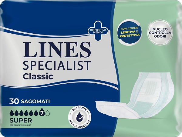 PANNOLONE LINES SPECIALIST CLASSIC SAGOMATO SUPER 30 PEZZI - farmacia187.it