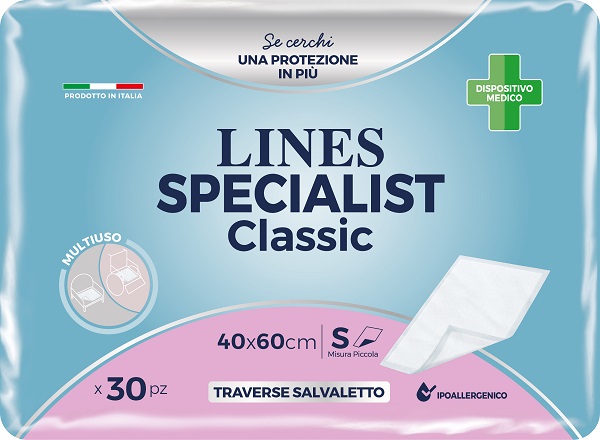 TRAVERSA PER INCONTINENZA LINES SPECIALIST CLASSIC NON STERILE 40X60 CM 30 PEZZI - farmacia187.it