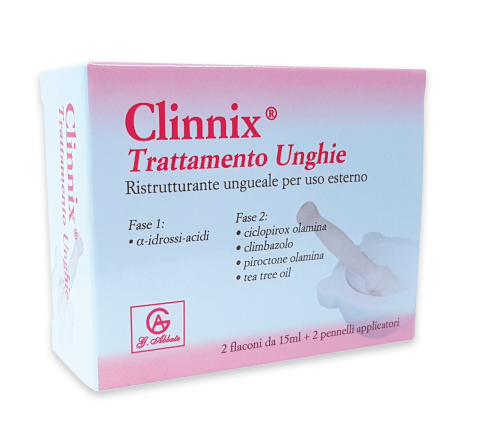 CLINNIX TRATTAMENTO UNGHIE 2 FLACONI 15 ML + 2 PENNELLI APPLICATORI - farmacia187.it