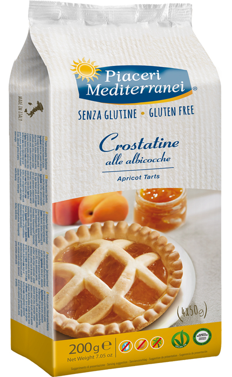PIACERI MEDITERRANEI LE BONTA' DEL MATTINO CROSTATINE ALL'ALBICOCCA 4 X 50 G - farmacia187.it