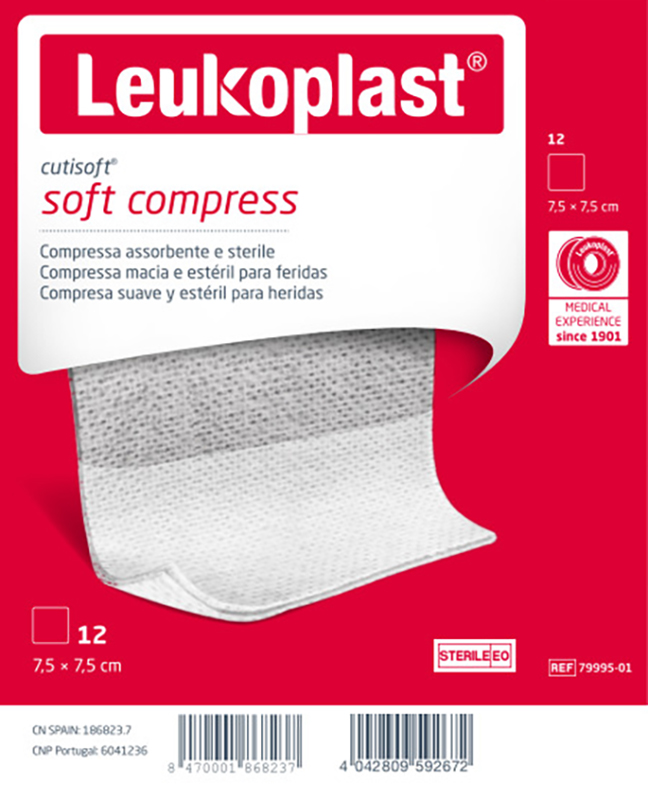 GARZA IDROFILA COMPRESSA CUTISOFT TESSUTO NON TESSUTO 7,5X7,5 CM 12 PEZZI - farmacia187.it