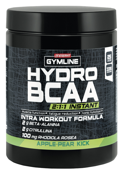 GYMLINE MUSCLE HYDRO BCAA INSTANT APPLE & PEAR POLVERE 335 G - farmacia187.it