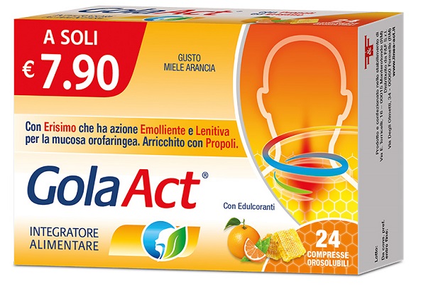 GOLA ACT MIELE ARANCIA 24 COMPRESSE OROSOLUBILI - farmacia187.it