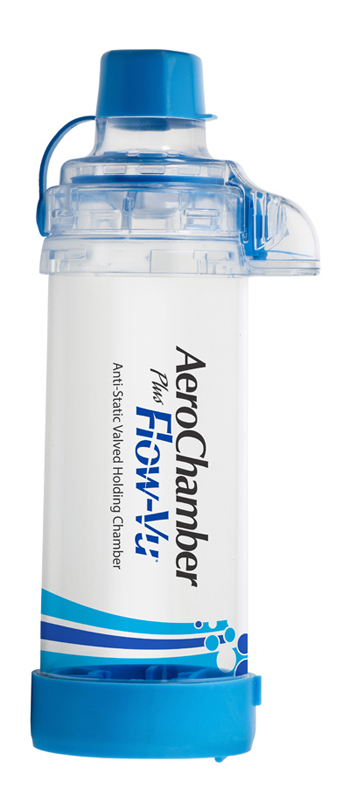 CAMERA DI TENUTA CON VALVOLA AEROCHAMBER PLUS FLOW PER ADULTI 5+ ANNI - farmacia187.it