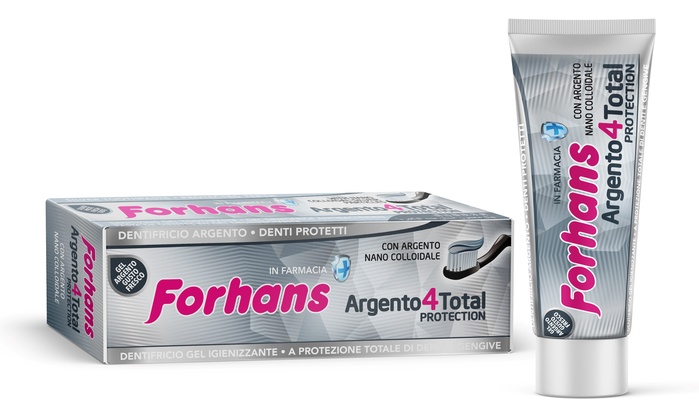 DENTIFRICIO SILVER 4 WHITE FORHANS 75 ML - farmacia187.it