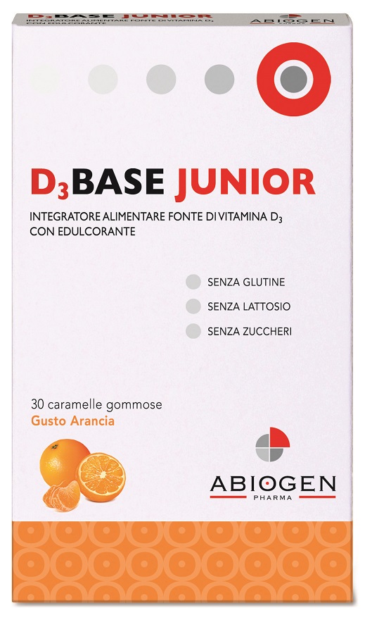 D3BASE JUNIOR 30 CARAMELLE GOMMOSE ARANCIA - farmacia187.it