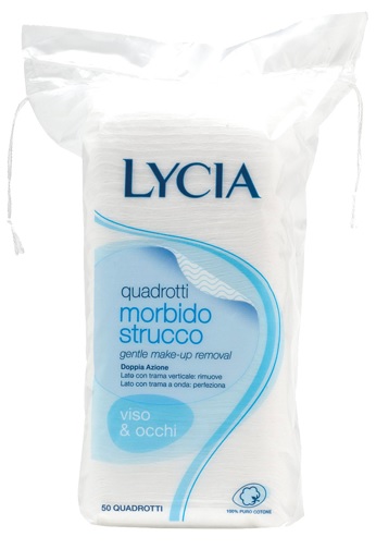 LYCIA 50 QUADROTTI COTONE STRISCIA 12 PEZZI - farmacia187.it