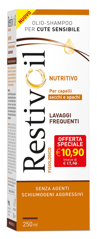 RESTIVOIL NUTRITIVO PER CAPELLI SECCHI E OPACHI LAVAGGI FREQUENTI OFFERTA SPECIALE 250 ML - farmacia187.it