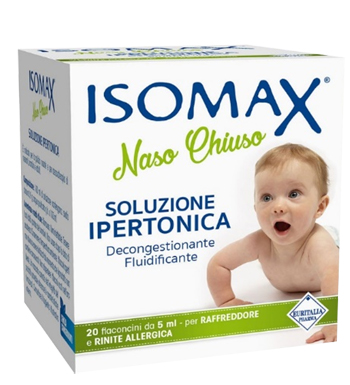 SOLUZIONE IPERTONICA ISOMAX NASO CHIUSO 20 FLACONCINI DA 5 ML - farmacia187.it