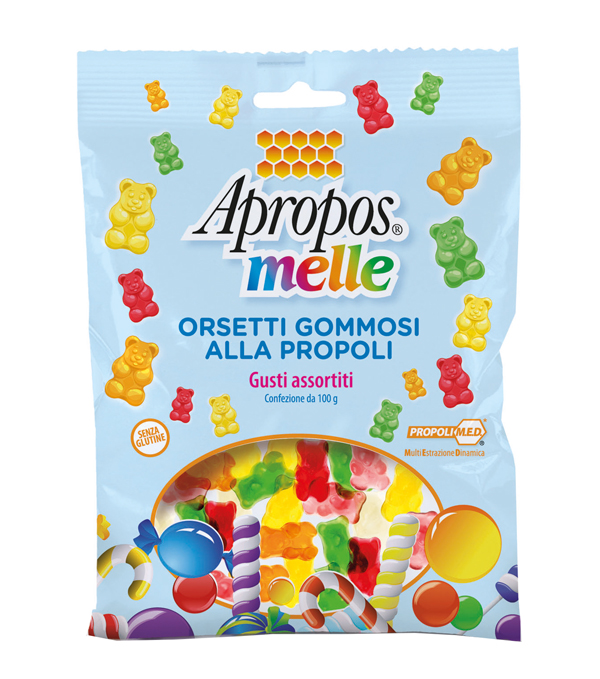 APROPOS MELLE ORSETTI GOMMOSI ALLA PROPOLI GUSTI ASSORTITI 100 G - farmacia187.it