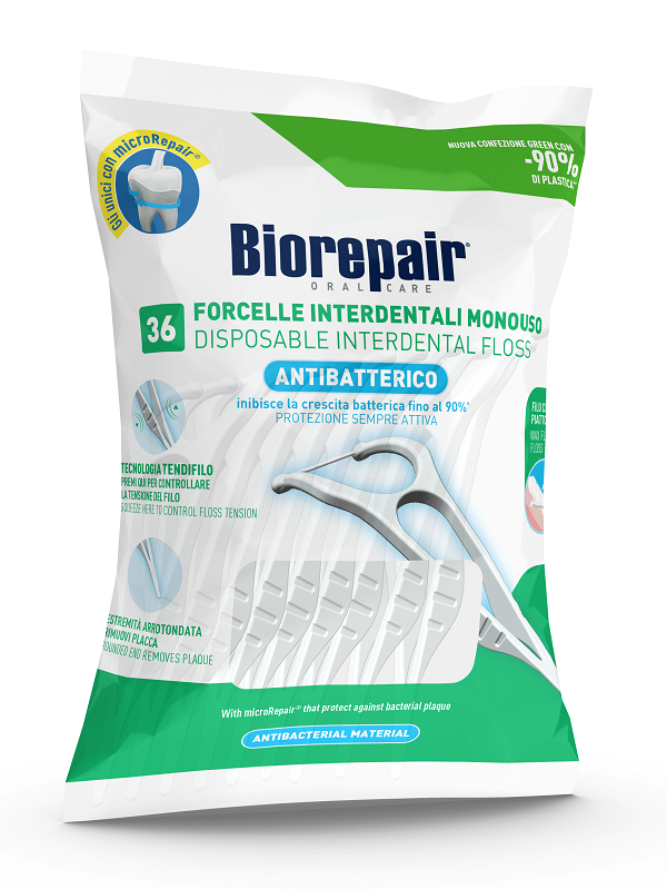 BIOREPAIR ORAL CARE ANTIBATTERICO FORCELLE INTERDENTALI MONOUSO 36 PEZZI - farmacia187.it