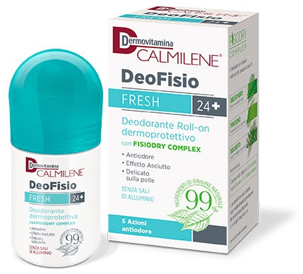 DERMOVITAMINA CALMILENE DEOFISIO FRESH 24+ DEODORANTE ROLL-ON DERMOPROTETTIVO 75 ML - farmacia187.it