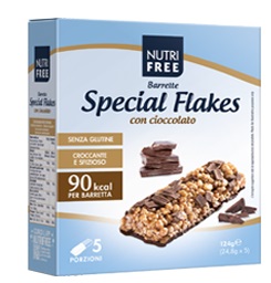NUTRIFREE BARRETTE SPECIAL FLAKES CIOCCOLATO 24,8 G X 5 - farmacia187.it