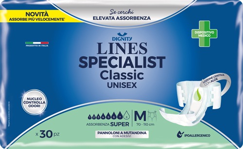 PANNOLONE MUTANDINA LINES SPECIALIST CLASSIC SUPER ULTRA MM 30 PEZZI - farmacia187.it