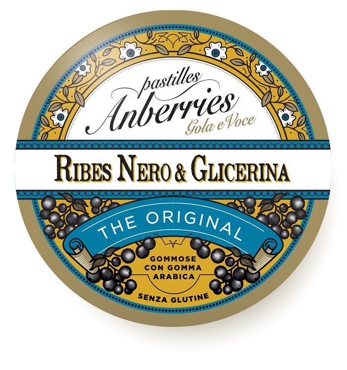 ANBERRIES CLASSICHE RIBES NERO & GLICERINA CARAMELLE 55 G - farmacia187.it
