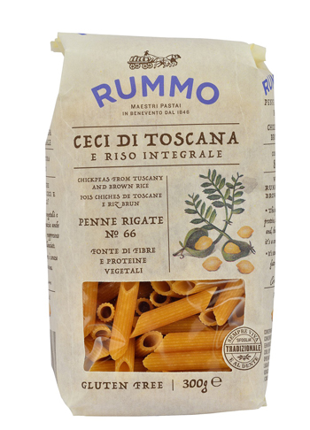 RUMMO PENNE RIGATE N 66 CECI DI TOSCANA E RISO INTEGRALE 300 G - farmacia187.it