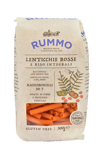 RUMMO MACCHERONCELLI N 7 LENTICCHIE ROSSE E RISO INTEGRALE 300 G - farmacia187.it