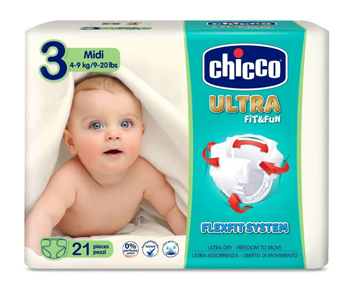 CHICCO PANNOLINO ULTRA CHICCHO MIDI 21 X 10 - farmacia187.it