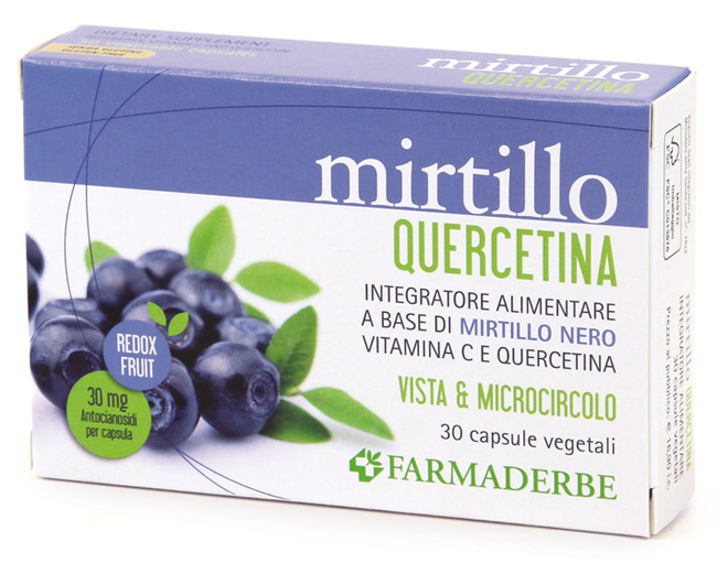 MIRTILLO QUERCETINA 30 CAPSULE VEGETALI - farmacia187.it