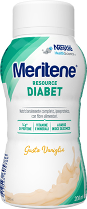 MERITENE RESOURCE DIABET VANIGLIA ALIMENTO IPERPROTEICO 28 VITAMINE E MINERALI 200 ML - farmacia187.it