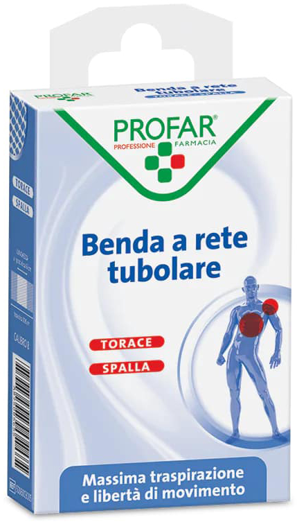 BENDA A RETE ELASTICA TORACE SPALLA 3 M TESI CALIBRO 8 PROFAR - farmacia187.it
