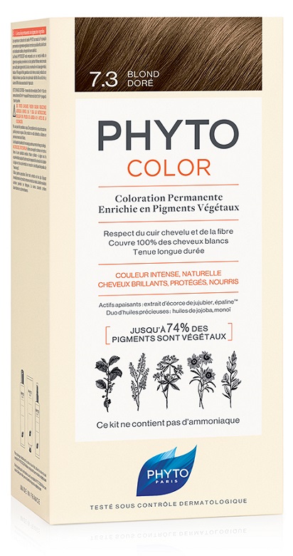 PHYTOCOLOR 7.3 BIONDO DORATO 1 LATTE + 1 CREMA + 1 MASCHERA + 1 PAIO DI GUANTI - farmacia187.it