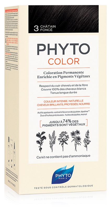 PHYTOCOLOR 3 CASTANO SCURO 1 LATTE + 1 CREMA + 1 MASCHERA + 1 PAIO DI GUANTI - farmacia187.it