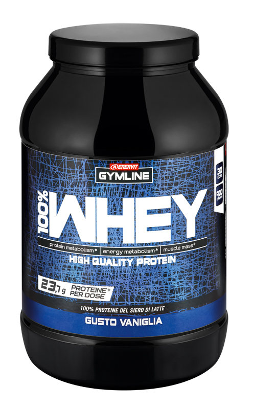 GYMLINE 100% WHEY CONCENTRATE VANIGLIA 900 G - farmacia187.it