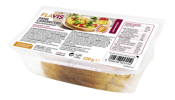 FLAVIS PANE CASERECCIO PANE APROTEICO A FETTE 220 G - farmacia187.it