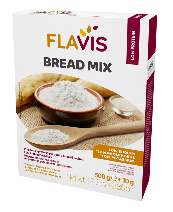 FLAVIS BREAD MIX PREPARATO PER PANE E IMPASTI LIEVITATI APROTEICI 500 G - farmacia187.it