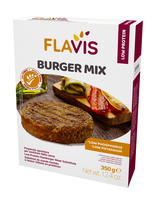 FLAVIS BURGER MIX PREPARATO APROTEICO PER SOSTITUTO DELLA CARNE 350 G - farmacia187.it