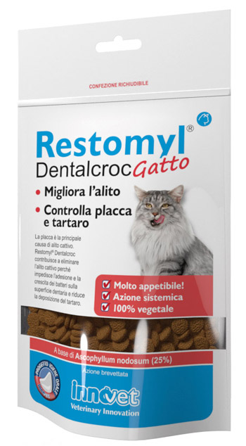 RESTOMYL DENTALCROC GATTO BUSTA 60 G - farmacia187.it