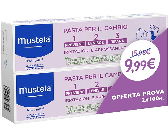 MUSTELA BIPACK PASTA CAMBIO 2 X 100 ML - farmacia187.it