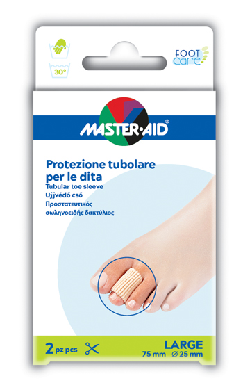PROTEZIONE TUBOLARE IN GEL MASTER-AID FOOTCARE ELASTICIZZATO LARGE 7,5 CM 20 MM 2 PEZZI C5 - farmacia187.it