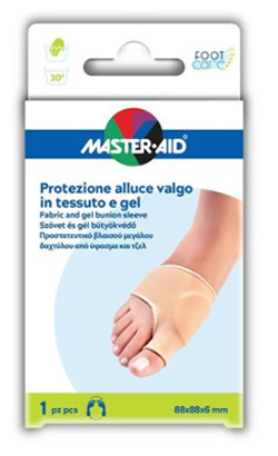 PROTEZIONE IN GEL E TESSUTO MASTER-AID FOOTCARE PER ALLUCE VALGO 1 PEZZO D5 - farmacia187.it