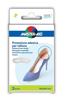 PROTEZIONE ADESIVA MASTER-AID FOOTCARE TRASPARENTE TALLONE 2 PEZZI A4 - farmacia187.it