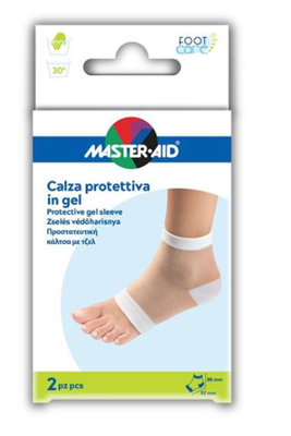 CALZA CON PROTEZIONE MASTER-AID FOOTCARE IDRATANTE IN GEL/TESSUTO PER TALLONI 2 PEZZI F1 - farmacia187.it