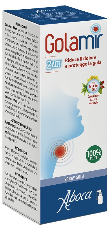GOLAMIR 2ACT SPRAY 30 ML NO ALCOOL ADULTI E BAMBINI DA UN ANNO DI ETA' - farmacia187.it